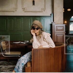 NWT Spell Willow Frill Jumper Ecru Size Large